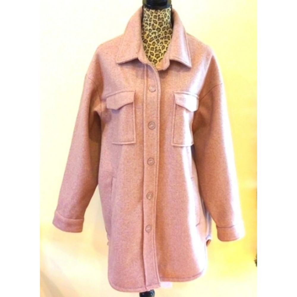 Cyn&Luca Ladies Shacket Size:L Color:Lavender Rose